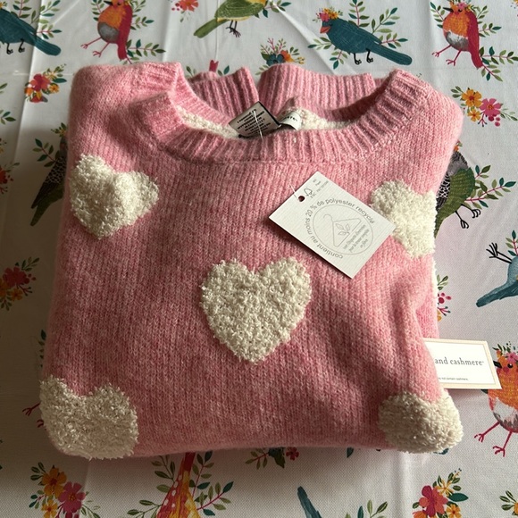 Cupcakes and Cashmere Crew Sweater Medium NWT Women’s Pink & White So Soft 🩷🤍🩷 - Picture 13 of 13